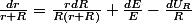 \frac{dr}{r+R}=\frac{rdR}{R(r+R)}+\frac{dE}{E}-\frac{dU_{R}}{R}