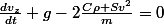\frac{dv_{z}}{dt}+g-2\frac{C\rho Sv^{2}}{m}=0