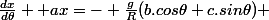 \frac{dx}{d\theta} \ +ax=- \frac{g}{R}(b.cos\theta+c.sin\theta) \ 