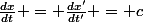 \frac{dx}{dt} = \frac{dx'}{dt'} = c