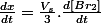 \frac{dx}{dt}=\frac{V_s}{3}.\frac{d[Br_2]}{dt}