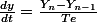 \frac{dy}{dt}=\frac{Y_n-Y_{n-1}}{Te}