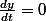 \frac{dy}{dt}=0