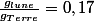 \frac{g_{lune}}{g_{Terre}}=0,17