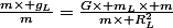 \frac{m\times g_L}{m}=\frac{G\times m_L\times m}{m\times R_L^2}