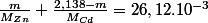 \frac{m}{M_{Zn}}+\frac{2,138-m}{M_{Cd}}=26,12.10^{-3}