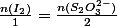 \frac{n(I_2)}{1}=\frac{n(S_2O_3^{2-})}{2}