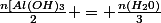 \frac{n[Al(OH)_{3}}{2} = \frac{n(H_{2}0)}{3}