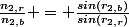 \frac{n_{2,r}}{n_{2,b}} = \frac{sin(r_{2,b})}{sin(r_{2,r})}