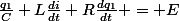 \frac{q_{1}}{C}+L\frac{di}{dt}+R\frac{dq_{1}}{dt} = E