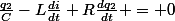\frac{q_{2}}{C}-L\frac{di}{dt}+R\frac{dq_{2}}{dt} = 0
