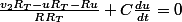 \frac{v_{2}R_{T}-uR_{T}-Ru}{RR_{T}}+C\frac{du}{dt}=0