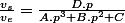 \frac{v_{s}}{v_{e}}=\frac{D.p}{A.p^{3}+B.p^{2}+C}