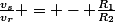 \frac{v_s}{v_r} = - \frac{R_1}{R_2}