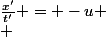 \frac{x'}{t'} = -u
 \\ 