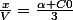 \frac{x}{V}=\frac{\alpha C0}{3}