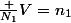 \frac {N_1}{V}=n_1