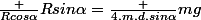 \frac {Rcos\alpha}{Rsin\alpha}=\frac {4\piN.m.d.sin\alpha}{mg}