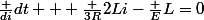 \frac {di}{dt} + \frac {3R}{2L}i-\frac {E}{L}=0