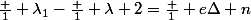 \frac 1 {\lambda_1}-\frac 1 {\lambda 2}=\frac 1 {e\Delta n}