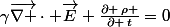 \gamma\vec{\nabla }\cdot \vec{E}+{\frac{\partial \,\rho }{\partial \,t}}=0