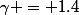 \gamma = 1.4