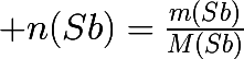 \huge n(Sb)=\frac{m(Sb)}{M(Sb)}
