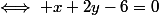 \iff x+2y-6=0