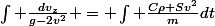 \int \frac{dv_{z}}{g-2v^{2}} = \int \frac{C\rho Sv^{2}}{m}dt