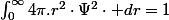 \intop_{0}^{\infty}4\pi.r^{2}\cdot\Psi^{2}\cdot dr=1