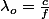 \lambda_{o}=\frac{c}{f}