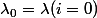 \lambda_0=\lambda(i=0)