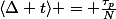 \langle\Delta t\rangle = \frac{\tau_p}{N}