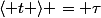 \langle t \rangle = \tau