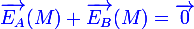 \large\blue\overrightarrow{E_A}(M)+\overrightarrow{E_B}(M)=\vec{0}