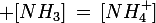 \large [NH_3]\,=\,[NH_4^+]