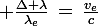 \large \frac{\Delta \lambda}{\lambda_e}\,=\,\frac{v_e}{c}