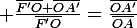 \large \frac{\bar{F'O}+\bar{OA'}}{\bar{F'O}}=\frac{\bar{OA'}}{\bar{OA}}