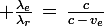 \large \frac{\lambda_e}{\lambda_r}\,=\,\frac{c}{c\,-\,v_e}