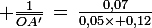 \large \frac{1}{\bar{OA'}}\,=\,\frac{0,07}{0,05\times 0,12}