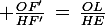 \large \frac{OF'}{HF'}\,=\,\frac{OL}{HE}
