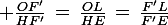 \large \frac{OF'}{HF'}\,=\,\frac{OL}{HE}\,=\,\frac{F'L}{F'E}