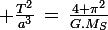 \large \frac{T^2}{a^3}\,=\,\frac{4 \pi^2}{G.M_S}