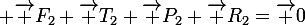 \large \vec F_2+\vec T_2+\vec P_2+\vec R_2=\vec 0