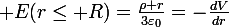 \large E(r\leq R)=\frac{\rho r}{3\varepsilon_0}=-\frac{dV}{dr}