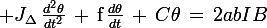 \large J_{\Delta}\,\frac{d^2\theta}{dt^2}\,+\,\textrm{f}\,\frac{d\theta}{dt}\,+\,C\theta\,=\,2abIB