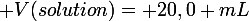 \large V(solution)= 20,0 mL