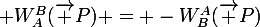 \large W_A^B(\vec P) = -W_B^A(\vec P)
