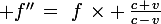 \large f''\,=\,\,f\,\times \,\frac{c\,+\,v}{c\,-\,v}