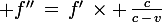 \large f''\,=\,f'\,\times \,\frac{c}{c\,-\,v}